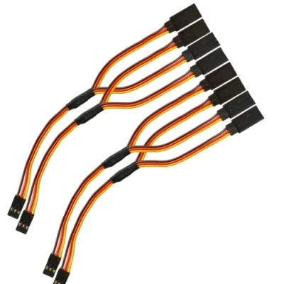 Abbildung von 4x Stück Servo Y Verlängerungskabel V Kabel Verlängerung Verteiler Splitter kompatibel zu JR Futaba Robbe Graupner Hitec 15cm 22AWG RC