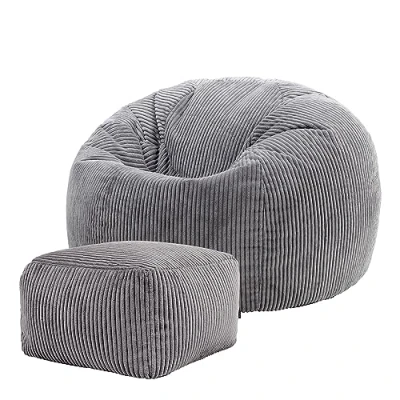 Abbildung von icon Sitzsack Klassischer aus Cord „Kingston“ mit Sitzpouf