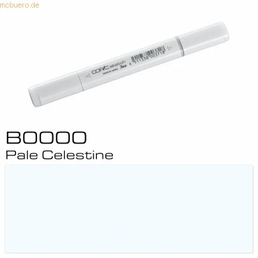 Abbildung von COPIC Sketch Marker Typ B 0000, Pale Celestine, professioneller Pinselmarker, mit einer Super Brush Spitze und Medium Broad