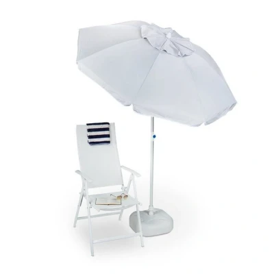 Abbildung von relaxdays Sonnenschirm 180 cm, Anthrazit