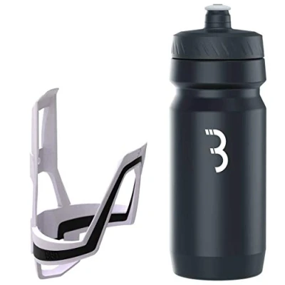 Abbildung von BBB Cycling Flaschenhalter Fahrrad Combo Fueltank Wasserflasche BBC 03C, Weiss Schwarz / Weiss, 550ml