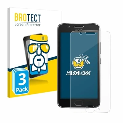 Abbildung von BROTECT Schutzglas für Motorola Moto G5 (3 Stück) Schutzfolie Panzer Folie Glas [Extrem Kratzfest 9H, Anti Fingerprint, Ultra Transparent]