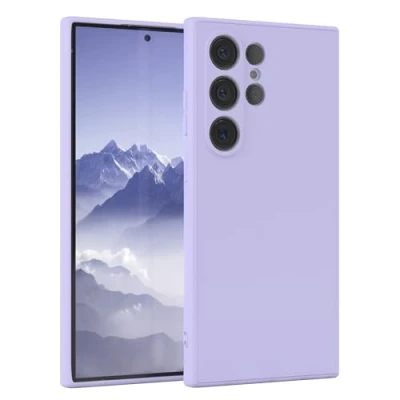 Abbildung von EAZY Case Silikonhülle für Samsung Galaxy S24 Ultra Hülle Silikon Lila weich stoßfeste Handyhülle Schutzhülle mit Kameraschutz Dünn Premium Schutz Cover Bumper Lavendel Violett