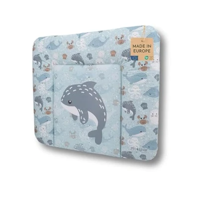 Abbildung von pic Bear Wickelauflage hochwertige OEKO TEX Wickeltischauflage pflegeleichte Wickelunterlage Auflage Wickelkommode 85 x 72 cm Sealife