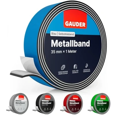 Abbildung von GAUDER Metallband selbstklebend blau I Magnethaftband ideal für Tonies® Figuren &amp; Regale Magnetband Magnete Ferroband Eisenband (1 m)