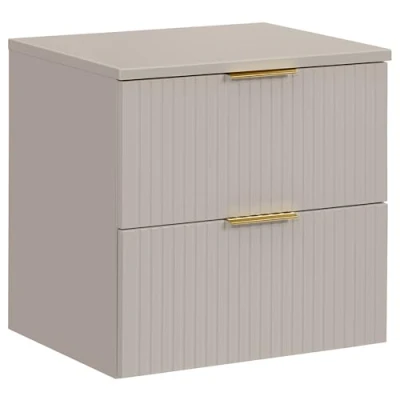 Abbildung von Lomadox Waschtisch ADELAIDE 56 CASHMERE, Waschtischschrank, kaschmir mit gerillter Front, 60cm breit