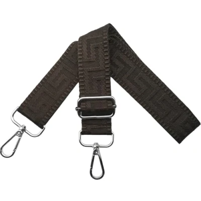 Abbildung von Schultergurt für Tasche Taschengurte zum Wechseln, Verstellbar Taschengurt Breit 3.8cm mit Silber Karabiner Taschenband Schulterriemen Tragegurt Handtaschen Damen, Dunkel Kaffee, K32