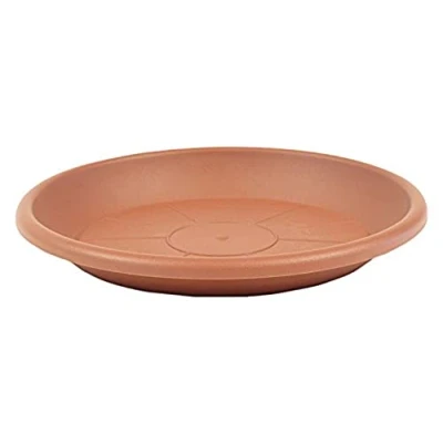Abbildung von greemotion Blumentopfuntersetzer Terrakotta Untersetzer Blumen mit 24 cm Durchmesser Höhe 3,1 Pflanzkübel aus Kunststoff Pflanzenuntersetzer rund Pflanzen Untertopf