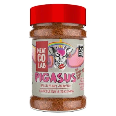 Abbildung von Angus &amp; Oink Pigasus Bacon Honey Jalapeno Barbeque Rub Seasoning Perfekt für Schweinefleisch, Hühnchen, Koteletts und Pommes Ideal zum Grillen, Räuchern den Ofen 200 g