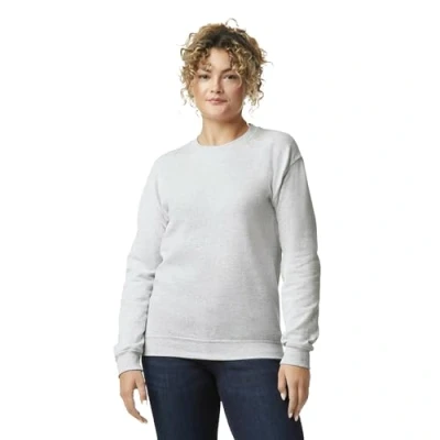 Abbildung von Gildan Herren Sweatshirt aus Fleece mit Rundhalsausschnitt, Stil G18000 T Shirt, Aschgrau, XL