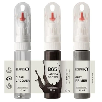 Abbildung von SD COLORS Jatoba Brown B65 Ausbesserungslack, 20 ML, praktischer Pinsel zur Reparatur von Kratzern (Farbe, Grundierung und Lack)