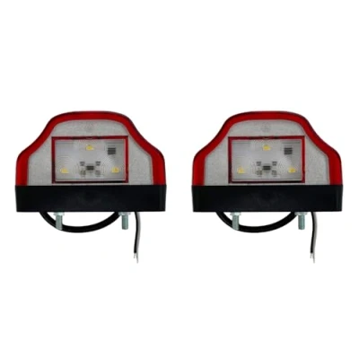 Abbildung von MelTruck® 2x LED Kennzeichenbeleuchtung Kennzeichenleuchte für LKW PKW Anhänger Traktor Bus (Rot)
