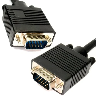 Abbildung von SVGA PC Monitore Kabel 15 Polig Männlich Zum VGA Anschlusskabel 0,5 m Schwarz [0.5 Meter/0,5m]