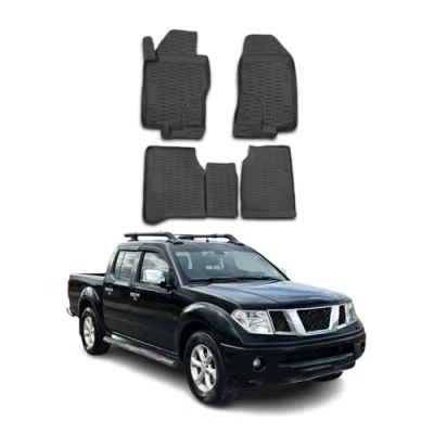 Abbildung von OMAC Gummimatten Fußmatten kompatibel mit Nissan Navara 2010 2015 TPE Automatten Schwarz 4X