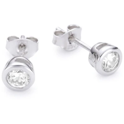 Abbildung von s.Oliver Ohrstecker 925 Sterling Silber Damen Ohrschmuck, mit Zirkonia synth., 0,6 cm, Silber, Kommt in Schmuck Geschenk Box, 9079094