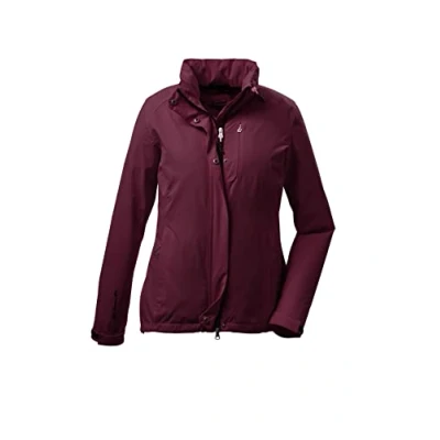 Abbildung von killtec Damen Funktionsjacke mit einrollbarer Kapuze, packbar KOS 25 WMN JCKT, dunkelrose, 36, 38287 000