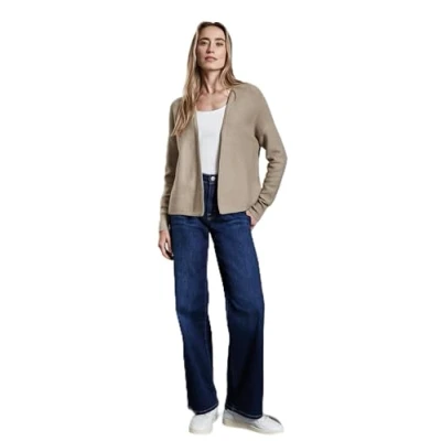 Abbildung von Street One Struktur Strickjacke, Damen, Größe: 44, Beige