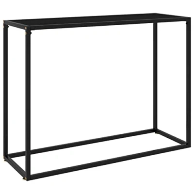 Abbildung von vidaXL Konsolentisch Konsole Beistelltisch Flurtisch Sideboard Frisiertisch Wandtisch Schminktisch Ablagetisch Schwarz 100x35x75cm Hartglas