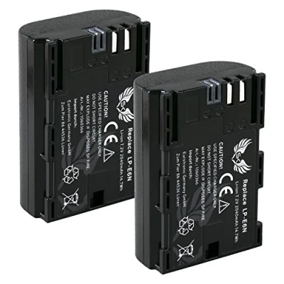 Abbildung von 2X SK Akku Ersatz für Canon LP E6N // 2040mAh E6NH E6 EOS R Ra R5 R6 R7 5D Mark II III IV 5DS 7D 60D 70D 80D 90D XC10 XC15