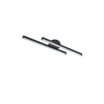Abbildung von Lindby LED Deckenleuchte Aurendor, 60 cm, schwarz, Metall