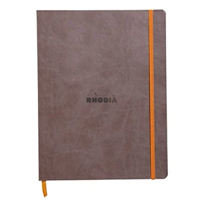Abbildung von Rhodia 117503C Notizheft (mit weichem Umschlag, liniert, 80 Blatt, 19 x 25 cm) schokoladenbraun
