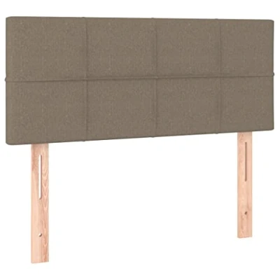 Abbildung von vidaXL Kopfteil, Bettkopfteil mit Holzbeinen, Höhenverstellbar Polsterkopfteil für Bett, Betthaupt Bettzubehör Schlafzimmer, Taupe 80x5x78/88cm Stoff