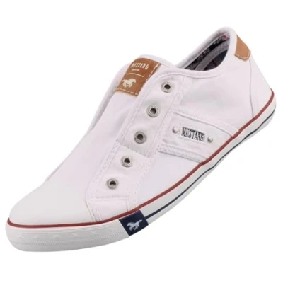 Abbildung von MUSTANG Damen Canvas Sneaker Weiß, Schuhgröße:EUR 38