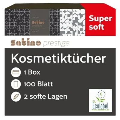 Abbildung von Satino Kosmetiktuch 206450 2 lagig hochweiß 100 Stück