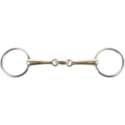 Abbildung von Harry&#039;s Horse Flachriegel Goldmessing ovales Glied 16mm 12,0 RVS