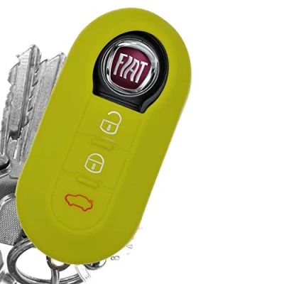 Abbildung von Soft Case Auto Schlüssel Silikon Schutz Hülle Apfelgrün kompatibel mit FIAT Ducato 500 Punto Peugeot Boxer Citroen Jumper Qubo Doblo Bravo 500C 500L Opel Combo D