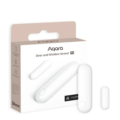 Abbildung von Aqara Tür und Fenstersensor P2, Matter Over Thread, Erfordert Thread Border Router, Fernalarm, Lokale Automatisierung, Native Unterstützung von Matter, Apple Home, Google Alexa SmartThings