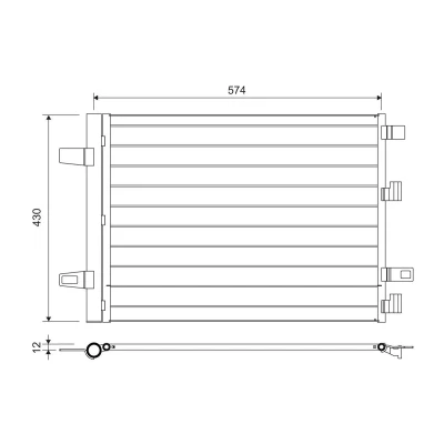 Abbildung von VALEO 812883 Klimakondensator mit Trockner 12 9 Aluminium 427 MERCEDES BENZ: CLA Shooting Brake