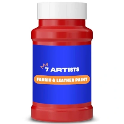 Abbildung von 7 Artists Stoffmalfarbe, Lederfarbe 500 ml Rot Stoffmalfarben Waschfest Textilfarbe für Kleidung, Schuhe, Jeans, Taschen Stofffarben Stofffarbe Textilfarben Waschmaschinenfest