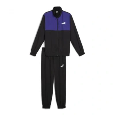 Abbildung von Puma Colorblock SUIT SET Trainingsanzug, Herren, Größe: Small, Black/lapis lazuli