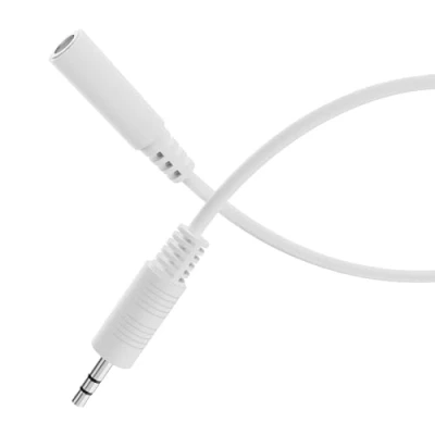 Abbildung von HDSupply Aux Verlängerungskabel, 2,50m Klinkenkabel Verlängerung, 3 polig Stereo 3,5 mm Klinke Audio, Audiokabel für Kopfhörer, Soundbar, Fernseher, Auto, Radio, Weiß