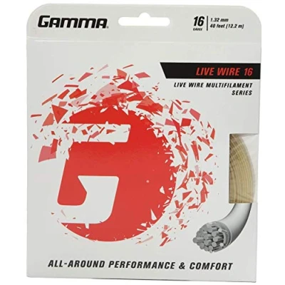Abbildung von Gamma Tennissaite Live Wire 16 (1,32mm) Natur, 12.2 m Set