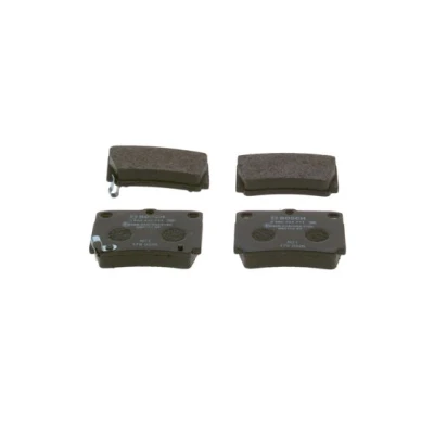 Abbildung von BOSCH 0 986 424 711 Bremsbelagsatz Low Metallic mit akustischer Verschleißwarnung MITSUBISHI: Pajero Sport 1 SUV, 3, 3 SUV Cabrio
