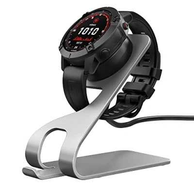 Abbildung von TiMOVO Ladestation für Garmin Fenix 5 5S 5X 6 6S 6X, Venu/Venu 2, Instinct, Vivoactive 4 3, Forerunner 245 45 45S 745 945 935, Induktive Magnetisch Ladegerät mit 5,4 Zoll USB Ladekabel