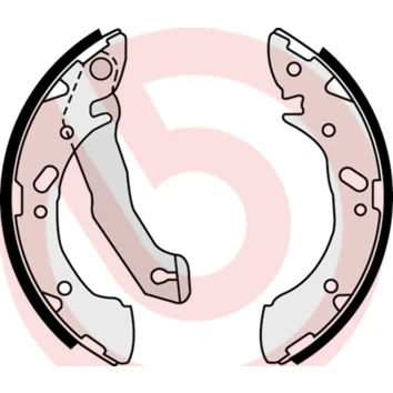 Abbildung von BREMBO S 30 503 Bremsbacken 180 32 mit Handbremshebel HYUNDAI: ACCENT I Limousine, 1