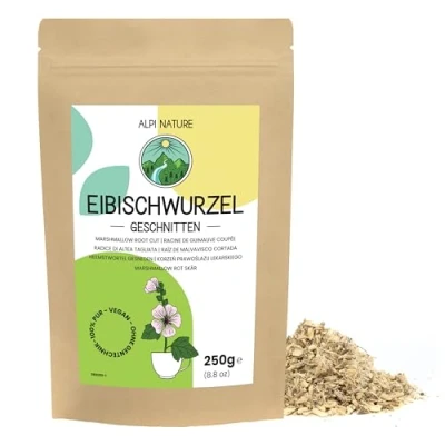 Abbildung von Eibischwurzel Tee 250g von Alpi Nature, lose, Marshmallow Root geschnitten und ungeschält zur Zubereitung Eibisch Kräutertee