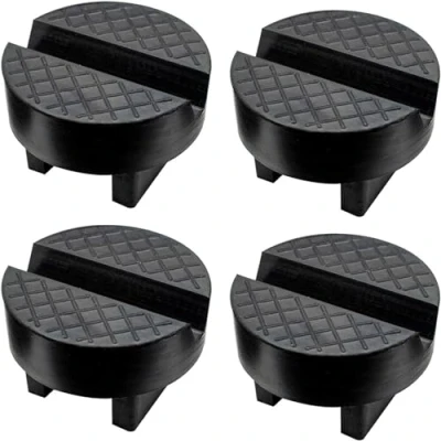 Abbildung von 4 Stück Universelle Gummiauflage Wagenheber Für Auto Hebebühne Rahmen Schienen Adapter Schutz Pinch Weld Seite Heben Anti Rutsch Bodenstütze
