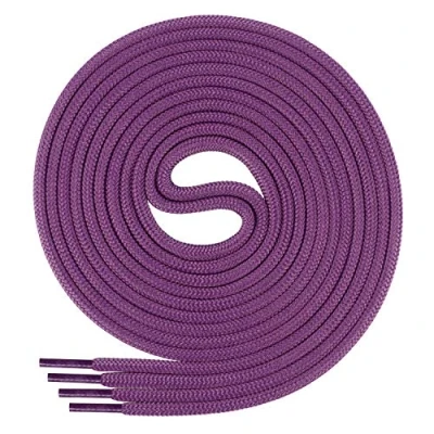 Abbildung von Di Ficchiano Schnürsenkel rund, Rundsenkel für Business und Lederschuhe, reißfester Allroundsenkel, ø 3mm Farbe violett Länge 100cm