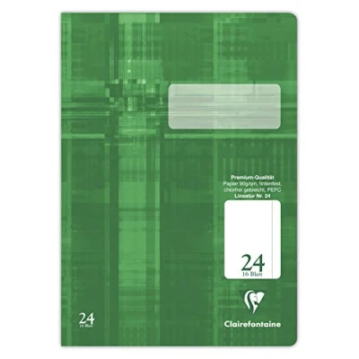 Abbildung von 25 x Clairefontaine Schulheft A4 16 Blatt Lineatur 24 blanko mit Rand