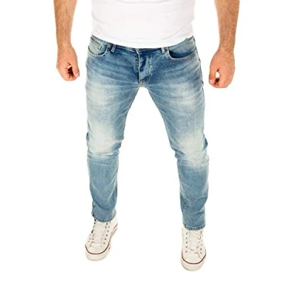 Abbildung von WOTEGA Alistar Herren Jeanshose Blaue Slim Fit Jeans Männer Hosen Mit Stretch, Blau (Flint Stone 183916), W30/L34