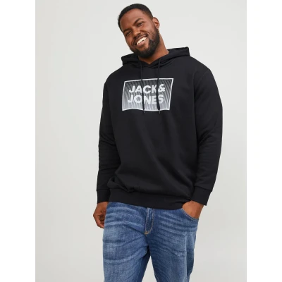 Abbildung von Jack &amp; Jones PLUS SIZE Kapuzenpullover, Herren, Größe: 5XL, Black
