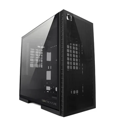 Abbildung von Geometric Future M6 Cezanne Mid Tower, PC Gehäuse, vertikales Luftkanaldesign, Unterstützung für 12&quot; x 11&quot;E ATX, 360 Radiator, vertikale GPU Halterung, Schwarz, GEO CEB