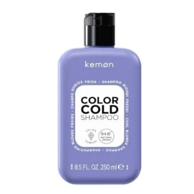 Abbildung von Kemon Color Cold Shampoo für gefärbtes, gebleichtes oder gesträhntes Haar, geeignet kaltes Blond, Anti Gelb Effekt, ideal eine gleichmäßige und natürliche Farbe, 250 ml