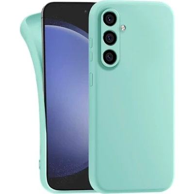 Abbildung von MyGadget Hülle kompatibel mit Samsung Galaxy S24 Plus robuste Handyhülle TPU Case Slim Silikonhülle Back Cover Kratzfest Schutzhülle Matt Mint