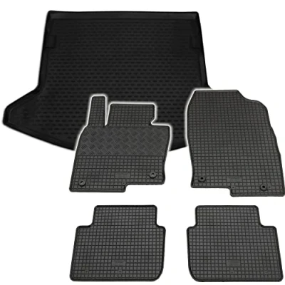 Abbildung von AD Tuning *TM21013+RI904215 Gummifußmatten + Kofferraumwanne im Set