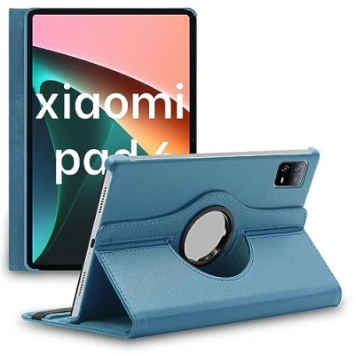 Abbildung von ebestStar Hülle für Xiaomi Pad 6 Pro, Drehbar Schutzhülle, PU Lederhülle, Rotierende Ständer Etui, Rotating Case Cover, Blau